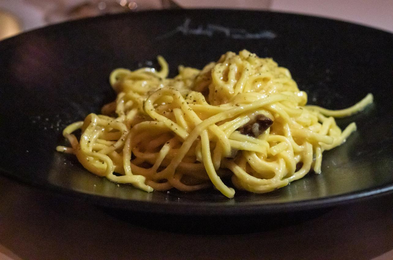 Spaghetti alla carbonara l'originale. Foto Guía Repsol