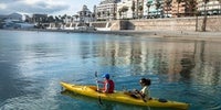 Ceuta - Playa de Ribera para iniciar el paseo en Kayak