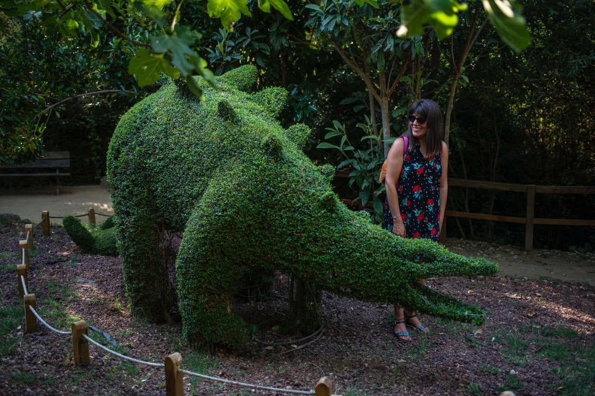 Las figuras de dinosaurios atraen a niños y mayores. Las figuras de dinosaurios atraen a niños y mayores.