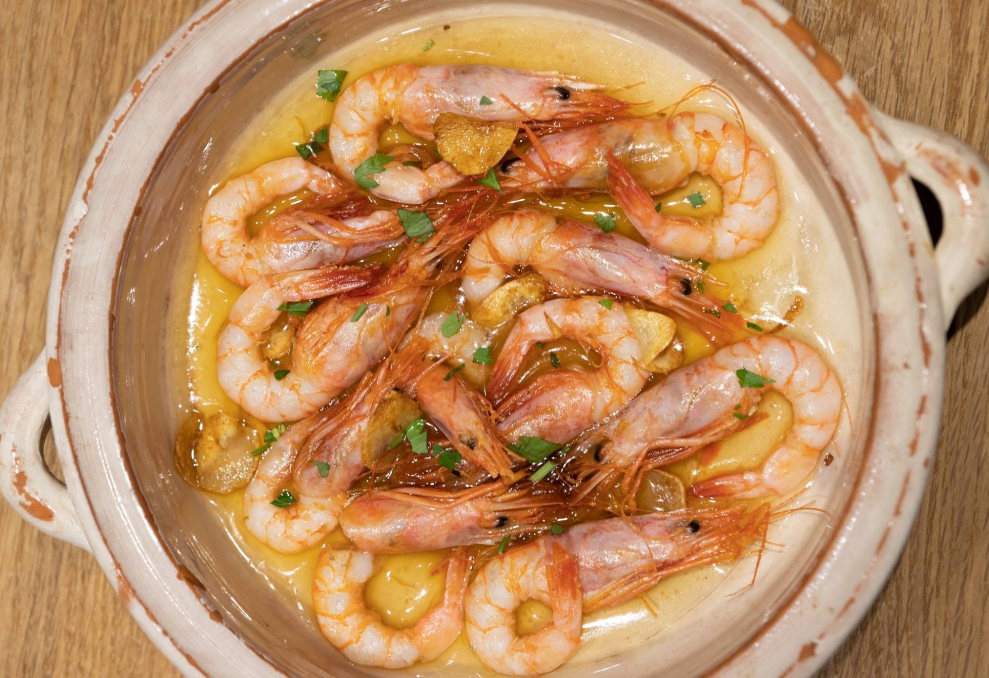 Gambas de Sóller al ajillo. Foto: Fabiola Gastronomic Garden. Gambas de Sóller al ajillo. Foto: Fabiola Gastronomic Garden.