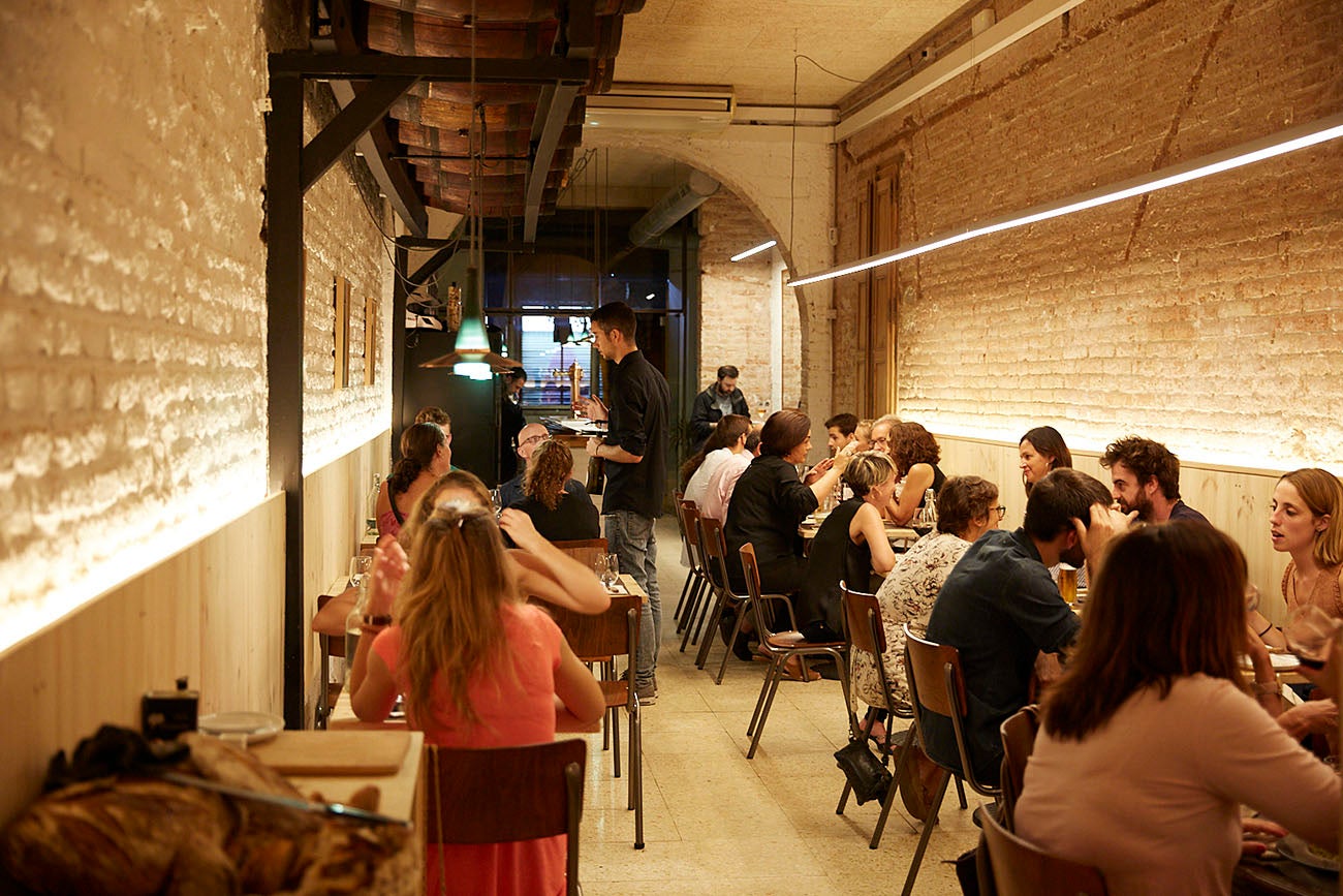 Comedor del restaurante 'Teoric' (Barcelona). Foto: Xavier Torres-Bacchetta