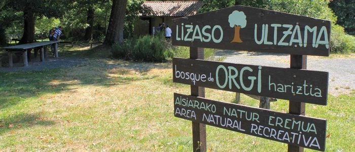 Zona recreativa del bosque de Orgi. Zona recreativa del bosque de Orgi.