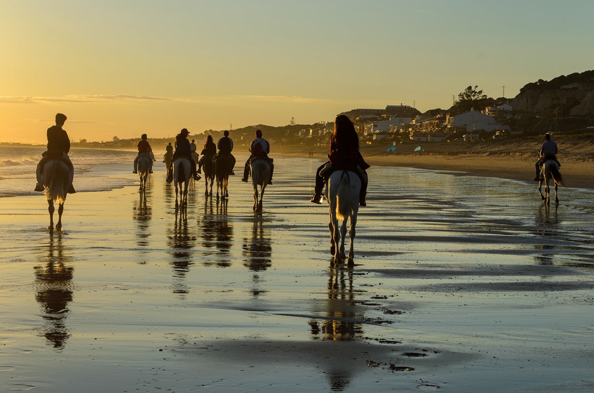 Un paseo a caballo por la playa de Mazagón siempre es un buen plan. Foto: Shutterstock. Un paseo a caballo por la playa de Mazagón siempre es un buen plan. Foto: Shutterstock.