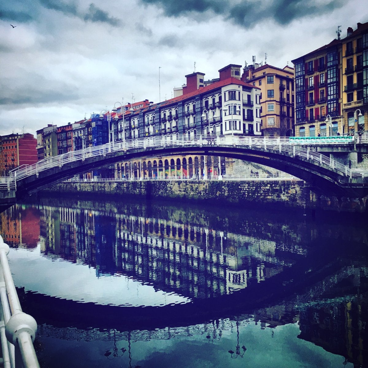 Selfie de Roberto Ranero. Puente de la Rivera (Bilbao)
