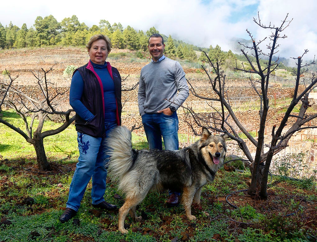 Carmen Gloria y Juan Rubén Ferrera, madre e hijo, junto a su perra 'Golfa'. Carmen Gloria y Juan Rubén Ferrera, madre e hijo, junto a su perra 'Golfa'.