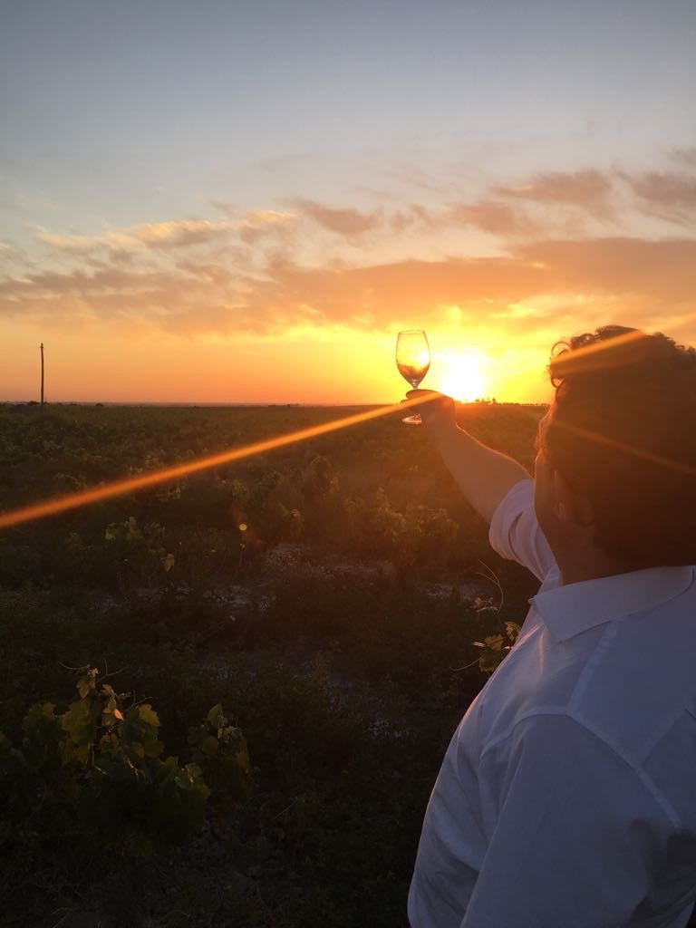 Los atardeceres son mejores con una copa de un buen vino en la mano. Los atardeceres son mejores con una copa de un buen vino en la mano.