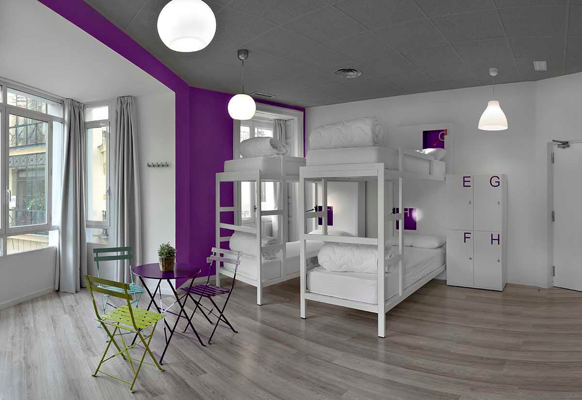 Dormitorio de U-Hostels, Madrid. Dormitorio de U-Hostels, Madrid.