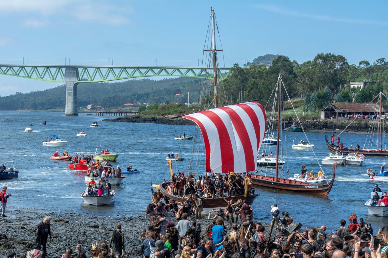 Vikingos de Catoira - Barco en la edición 2015