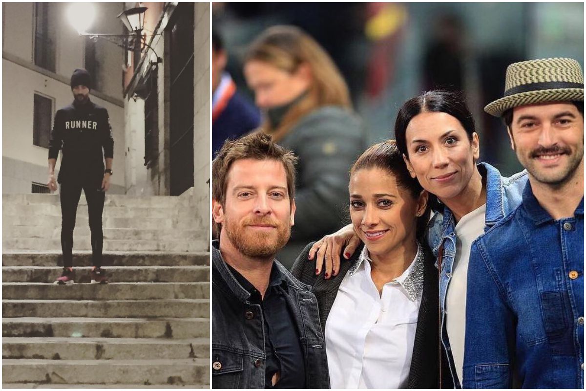 El actor Javier Rey, después de correr la San Silvestre de Vallecas y con un grupo de compañeros en el Mutua Madrid Open. El actor Javier Rey, después de correr la San Silvestre de Vallecas y con un grupo de compañeros en el Mutua Madrid Open.